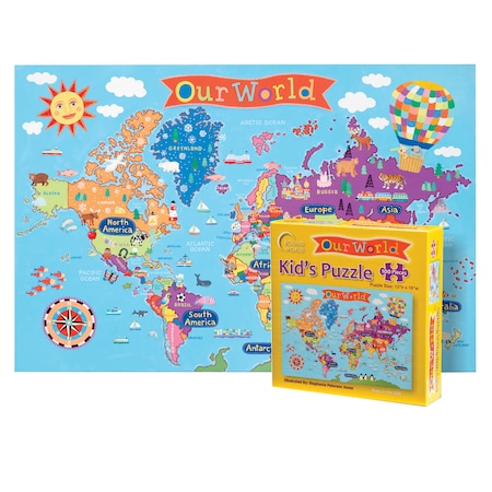 Round World Products Kids Jigsaw Puzzle, World KP01